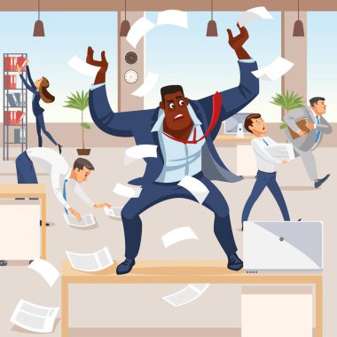 Kaos astlarının, öfkeli patron çığlıklar