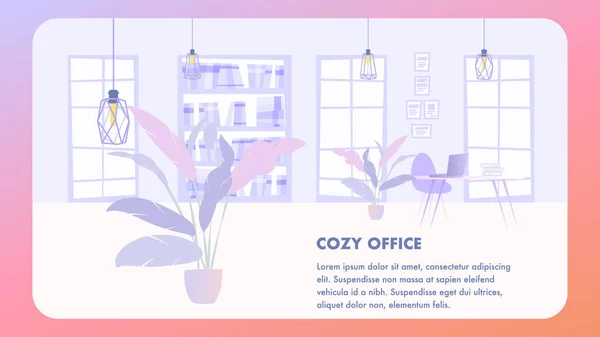 Ilustracja wnętrzu przytulny Office Business firmy — Wektor stockowy