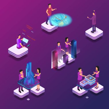 Günlük yaşamda artar ve sanal gerçeklik 3d