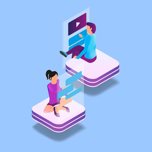 Изометрические игры изображений в виртуальной реальности в 3D
