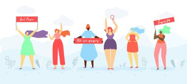 Feministler halkın tepkisi üzerine düz vektör kavramı