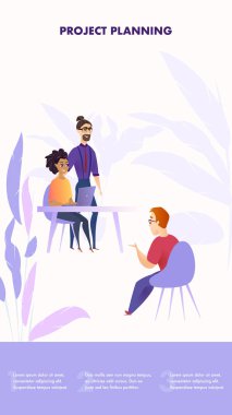 Proje planlama için vektör grup kişi toplandı