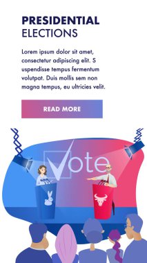 İllüstrasyon kadın onun siyasi rakibi dinler