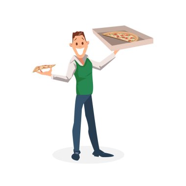 Gülümseyen Office alt Stand karton Pizza kutusu