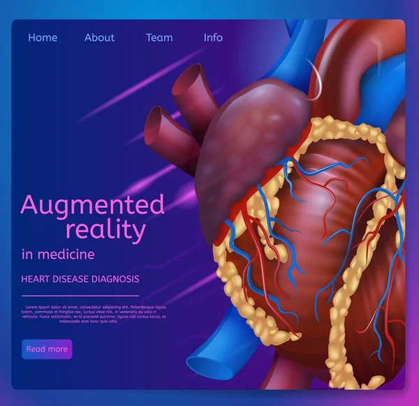 Ilustração vetorial Realidade aumentada na medicina —  Vetores de Stock