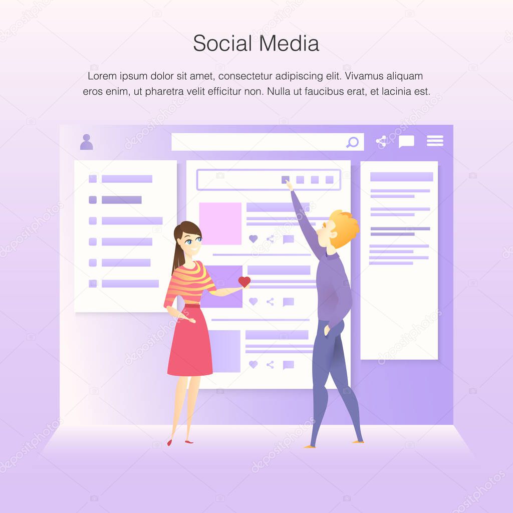 Social Network Interface Wireframe Develop Process