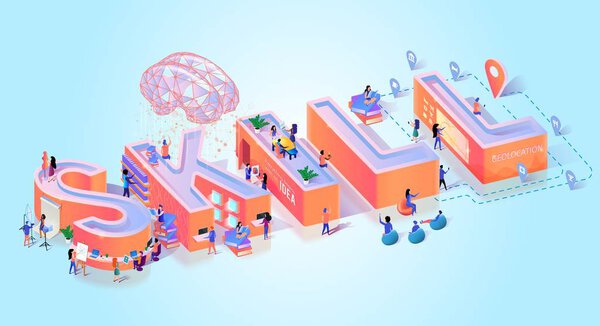 Баннер профессионального опыта в области типографии
