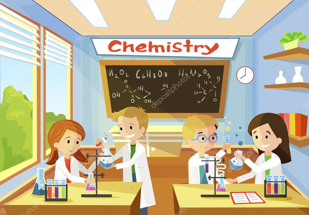 Elementary Class School Chemistry for Children.
