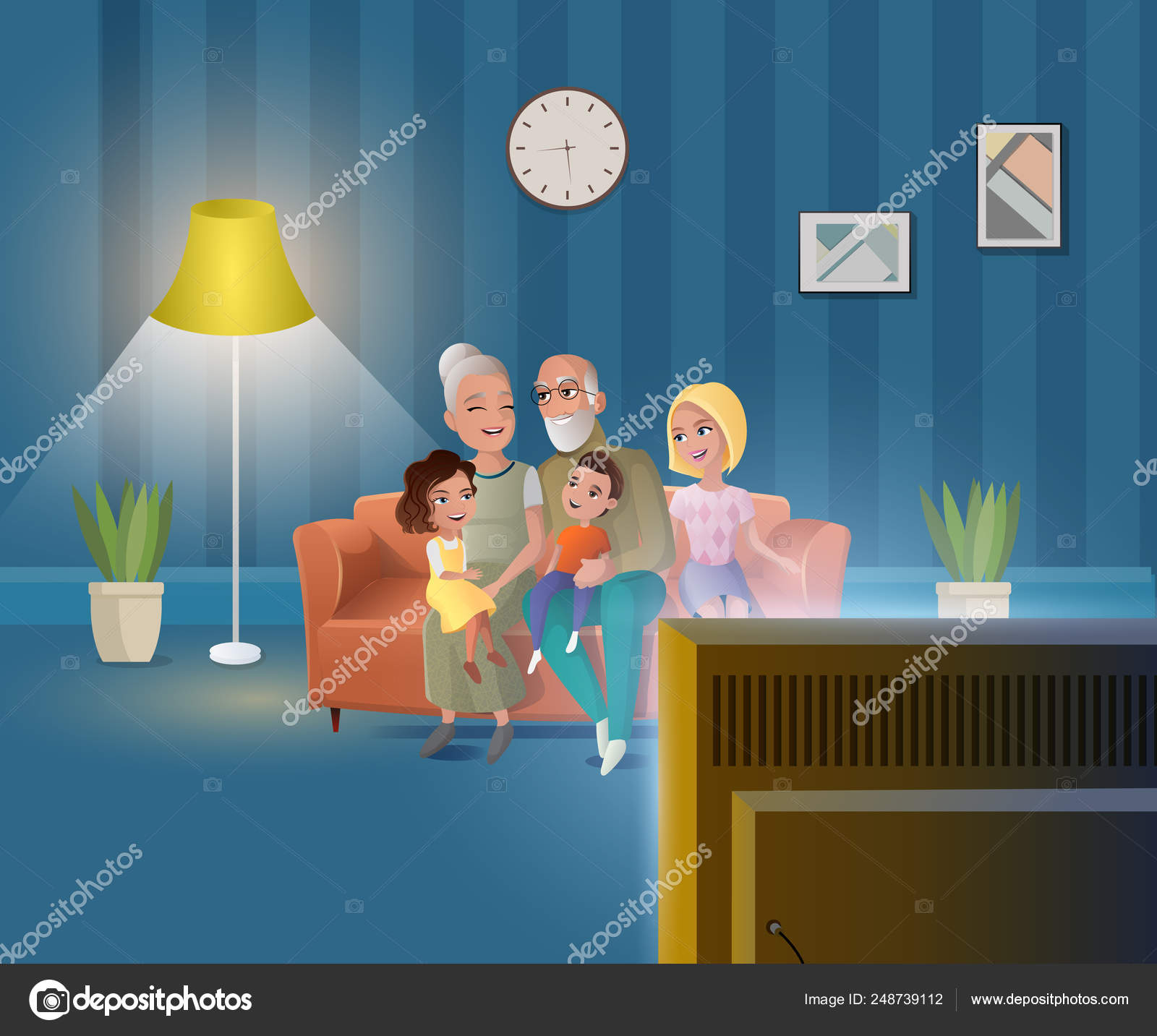Happy Old Age People Cartoon Vector Concept Stock Vector Image by  ©TeraVector #248739112