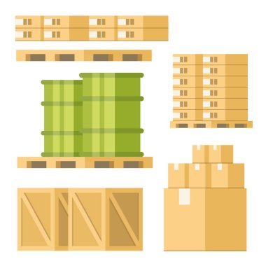 Teslimat ekipman kutu varil palet tepsi seti