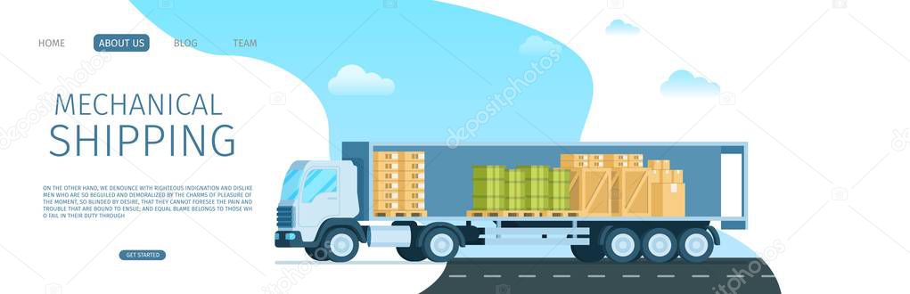 Mechanical Shipping Open Truck Full of Package
