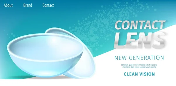 Yeni nesil temiz vizyon günlük kontakt lensler — Stok Vektör