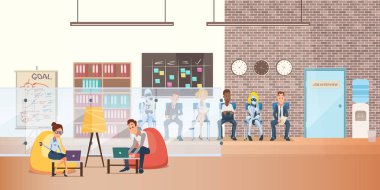 Fasulye çanta sandalye Coworking Laptop ile işçi