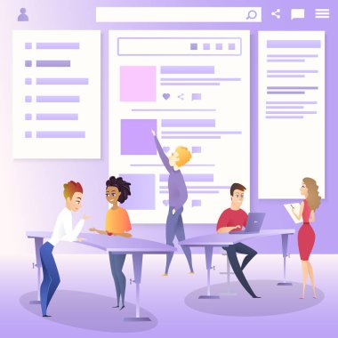 Satış ve pazarlama ekibi proje arabirimi prototip oluşturma