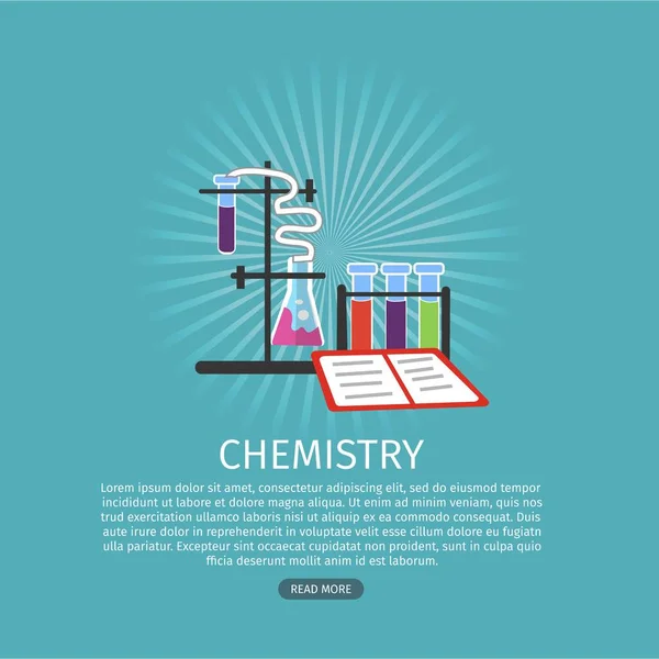 Tendências Plenas na Indústria Química na Educação . —  Vetores de Stock