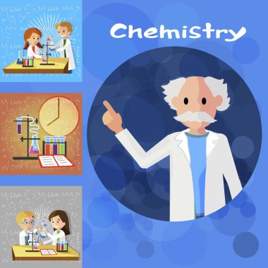 Kimyasal dikte yıllık öğrenciler bilgi testi.