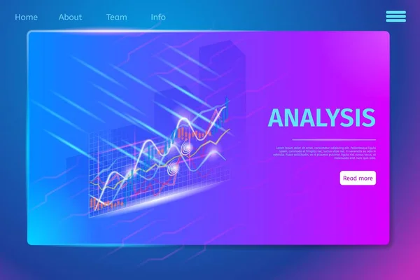 Futuristisk data grafik, Business Chart banner — Stock vektor