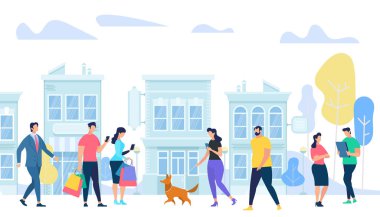 İnsanlar Lifestyle City. Erkek ve kadın yürüyüş,