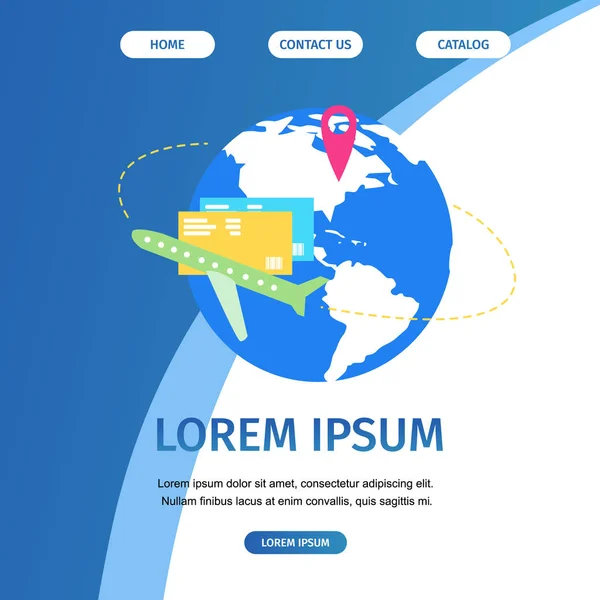 オンラインチケット予約サービスフラットベクターウェブサイト — ストックベクタ
