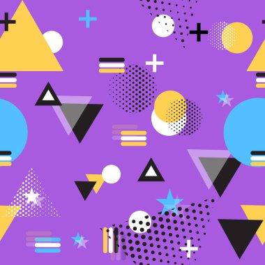 Geometrik vektör Illüstrasyon mor arka plan.