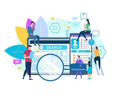 İnsanlar büyük bilgisayar monitörü etrafında hareketli