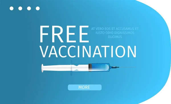 Pagina online con i dati di vaccinazione gratis Infomation — Vettoriale Stock