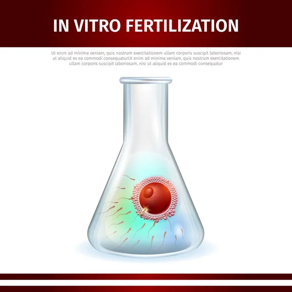 Proces zapłodnienia in vitro Medical banner — Wektor stockowy