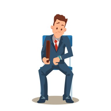 Iş görüşmesi için sandalye bekleyin takım elbise in Man