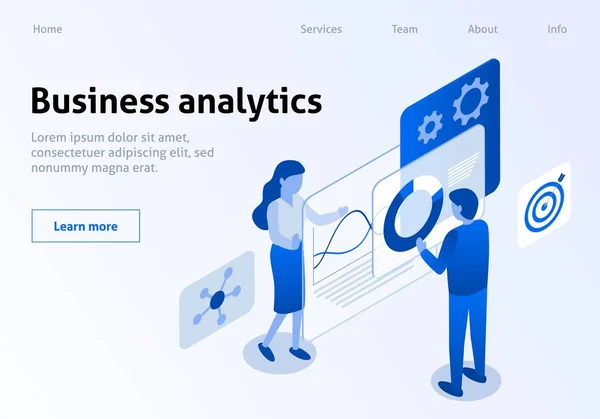 Effektiv Business Analytics ISO metrisk banner — Stock vektor