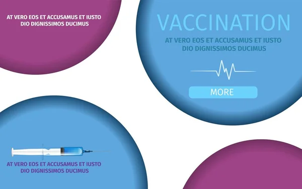 Bandiera di vaccinazione del laboratorio di assistenza sanitaria medica — Vettoriale Stock