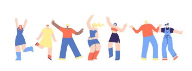 Clubbing dans Insanlar düz disko Fest karikatür