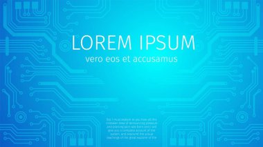 Soyut Fütüristik Devre Kartı, Hi-Tech Şeması.