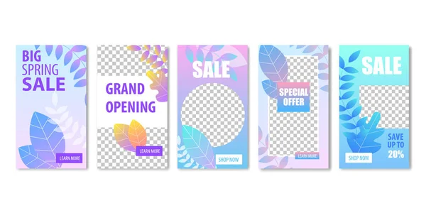 Big Spring Sale Grand Opening Banner Oferta Especial — Vetor de Stock