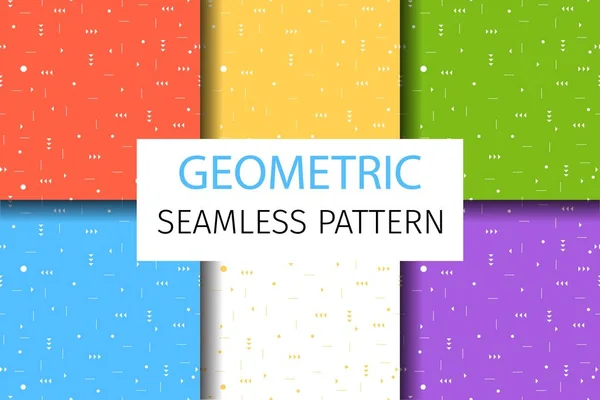 Conjunto de padrão sem costura geométrico abstrato —  Vetores de Stock