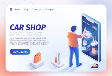 Akıllı Telefon Açılış Sayfasında Araç Dükkanı Uygulaması