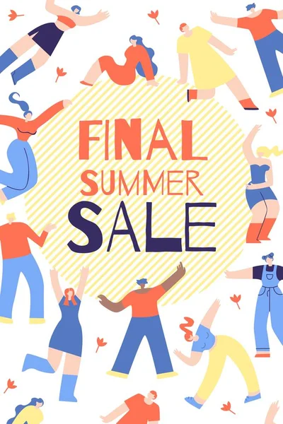 Reclame poster Final Summer Sale belettering. — Stockvector