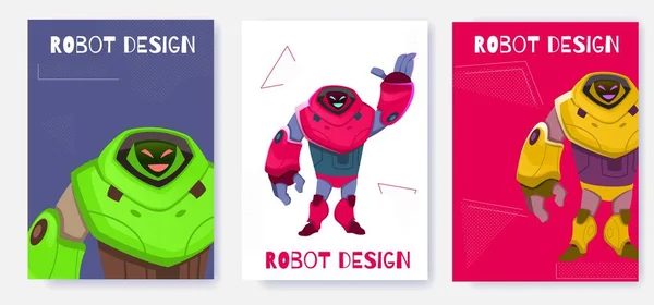 Vector de dibujos animados de diseño de tarjetas Robot de próxima generación . — Vector de stock