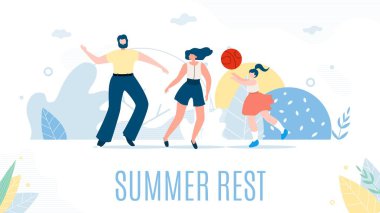 Mutlu Karikatür Aile ve Doğa yaz rest