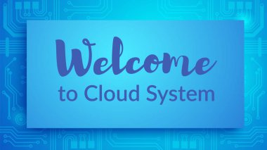Cloud System Banner'a hoş geldiniz. Neon Devre Kartı