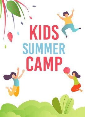 Kids Summer Camp Reklam Mobil Kapak veya Baskı Kartı