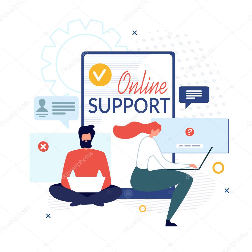 Online Support and Virtual Help Service Banner