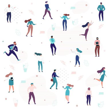 Multiracial Iş ınsanları düz Dikişsiz desen