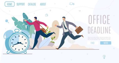 Ofis tarihi planlama hizmeti vektör web banner