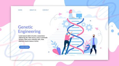 Binformative Banner Mühendislik Genetik Karikatür. 