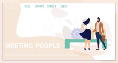 Romantik Dating Arama Servisi Vektör Web Banner