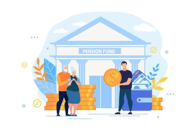 Parlak Banner Yazıt Emeklilik Fonu Karikatür.