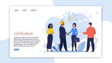 Reklam Flyer Kahve Break Yazı Düz. 