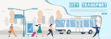 Belediye Ulaşım Şirketi Vektör Web Sitesi