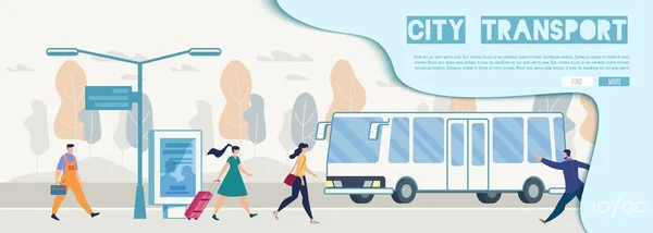 City Municipal Transport Company Vector Website — Stock Vector