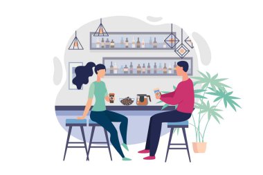 Informational Flyer Office Bar, Karikatür Düz.